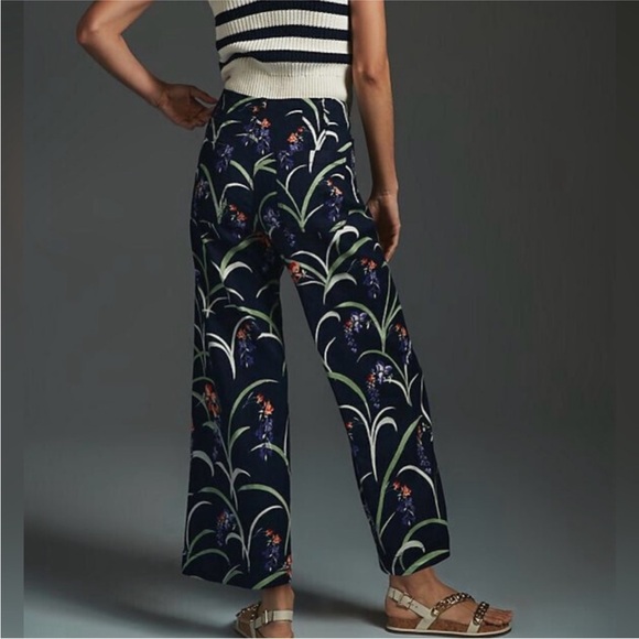 NEW Colette Crop Wide-Leg Linen Pants by Maeve - Picture 2 of 8